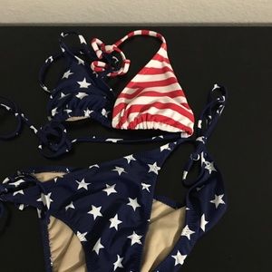 red white and blue bikini